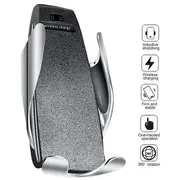 Rodžers S5 automašīnu turētājs ar bezvadu uzlādi 10W viedtālruņiem Roger Car Holder with Wireless Charging for smartphones