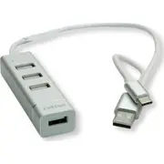 Roline Usb Hub 2.0 centrmezgls piezīmjdatoriem. 4 porti. AC tipa savienojuma kabelis Koncentrator do Roline. porty. kabel typu