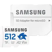 Samsung Pro Plus Sonic The Hedgehog microSdXC 512 Gb 10. klase Uhs-I/U3 A2 V30 Mb-Md512Sa/Lc1 Karta Microsdxc Class