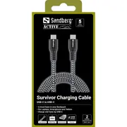 Sandberg 441-67 Usb kabelis 2.0 2 m C Melns. Balts Kabel Czarny.