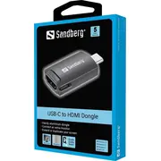 Sandberg Usb-C  Hdmi Usb adapteris. melns 136-34 Adapter Usb-C Czarny