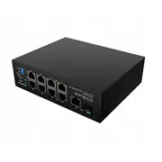 Slēdzis Lanberg Switch Light Industrial Poe 4Xbt 4Xat SfpEth Din Neapvaldīts Ātrs Ethernets Fast Ethernet