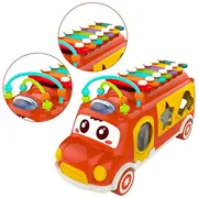 Sorter šķirotājs Konik mūzikas automašīna bērniem sarkanā krāsā konik samochodzik muzyczny dla dzieci czerwony