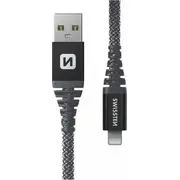 Swissten datu kabelis Kevlar Usb Lightning 1.5 M Antracit Kabel Data Cable