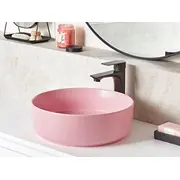 Beliani izlietne Keramikas galda  37 cm rozā Gudar Umywalka nablatowa ceramiczna