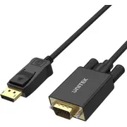 Unitek Displayport  D-Sub Vga Av adapteris. melns Y-5118F Adapter Displayport czarny