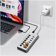 Usb Hub Logilink 7Xusb-A/C ar ieslēgšanas/izslēgšanas slēdzi On/Off
