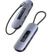 Usb Hub Usams Pd100W pelēks/blāvs Sj642Hub01 Us-Sj642 Hub Usb Adapter 6In1 2Xusb 3.0/Tf/Sd/Usb-C/Hdmi gray/tarnish