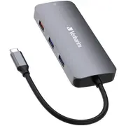 Usb Hub Verbatim Usb-C Pro Multiport Cmh-09 microSD Hub Usb Usb-C Pro Port Hdmi Rj45 Usb-A Gen2 Gen1 Sd