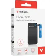 Verbatim Pocket Ssd Usb 3.2 2Tb melns/zils 32195 Black/Blue