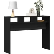 vidaXL konsoles galds melns ozolkoks 105 x 30 80 cm Konsola Czarny Drewno Czarna konsola