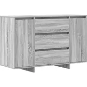 vidaXL bufete pelēka Sonoma 120X41X75 cm Izgatavota no koka materiāliem Kredens Szary drewnopochodnych