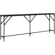 vidaXL Konsoles galds Melns ozols 200X29X75 cm Koksnes materiāls Konsolowy Czarny drewnopochodny