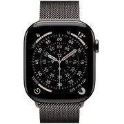 Viedpulkstenis Apple Watch 11 Gps mobilais 42 mm šīfera titāna Milānas cilpas grafīts Mf8U4Mp/A Smartwatch Cellular 42Mm Slate Titanium Milanese Loop Grafitowy