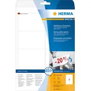 Герма Atzīmes odklejalne Movables balts. matēts papīrs. 200 gab. noapaļoti stūri 4350 Herma Etykiety papier matowy. szt.