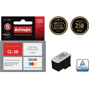 Activejet tinte Ac-38R Canon Cl-38 nomaiņa Premium 12 ml krāsa Tusz zamiennik kolor