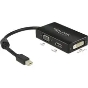 Adapteris Av Delock Displayport Mini  Hdmi  D-Sub Vga  Dvi-D czarny 62631 Adapter Mini Hdmi Vga