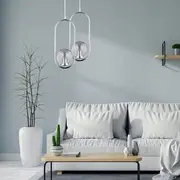 Alfa ovāla piekarama lampa. grafīta. moderna 1 gaismas piekaramā lampa 60699 Lampa Oval Grafitowa Nowoczesna 1-Punktowa