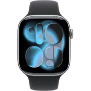 Apple Watch Series 11 46 mm Space Grey/Black Sport Band viedpulkstenis M/L Smartwatch 11Nbsp46MmNbspspace Grey /Black