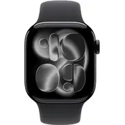 Apple Watch Series 11 Cellular 42 mm Jet Black/Black Sport Band viedpulkstenis S/M Smartwatch 11Nbspcellular 42MmNbspjet Black /Black