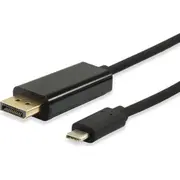 Aprīkot Usb-C  Displayport Usb kabelis melns 133467 Kabel Equip Usb-C Czarny