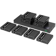 Av Techly Extender Hdmi 1X8 4K30Hz signāla pārraides sistēma līdz 40 m caur vītā pāra Ir Poc System przekazu do 40M przez Kat6