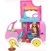 Barbie Mattel Camper Chelsea lelle komplekts Hnh90 Lalka Kamper Zestaw 2W1