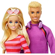 Bārbija Mattela Fashionistas Barbie un Ken Doll uz skrituļslidām Hxk90 Lalka Mattel na wrotkach