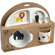 Barbo Toys Safari Melamīna bērnu galda piederumu komplekts Zestaw Melaminy