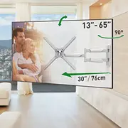 Barkkan baltais rotācijas televizora pakaramais garais sienas turētājs Tv 13-65 Barkan Obrotowy Wieszak Uchwyt Telewizora