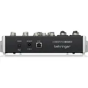 Behringer 802S 8 kanālu kompakts analogais mikseris ar Usb interfeisu. kas īpaši izstrādāts podcast apraidei. straumēšanai un mājas ierakstīšanai Kompaktowy mikser analogowy interfejsem zaprojektowany specjalnie do streamowania oraz nagrywania domu