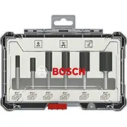 Bosch Taisnā griezēja komplekts 8 mm kronšteins B2607017466 Zestaw Prostych 6Szt. Uchwyt 8Mm