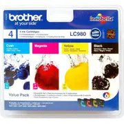 Brother tintes komplekts Cmyk Lc-980Valbp Tusz Zestaw tuszy
