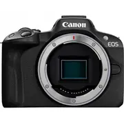 Canon Eos R50 kamera melna Rf-S 18-45Mm f/4.5-6.3 Is Stm Rf 75-300Mm f/4-5.6 5811C148 Aparat czarny