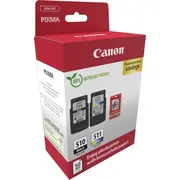Canon tintes kasetne fotopapīrs Value Pack Pg-510/Cl-511 Tintes kasetne/papīra komplekts Krāsa Ciāna. fuksīna. dzeltena Tusz Ink Cartridge Photo Paper cartridge/Paper kit Colour cyan. magenta. yellow
