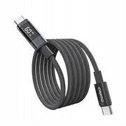 Choetech Pd60W Usb-C uz digitālais displejs 1.2 m neilona kabelis melns Kabel Usb to Digital Display 1.2M Nylon Cable black