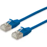 Datoru aprīkojums Patchkabel Cat6A S/Ftp 2Xrj45 10.00M Blue Sstp Slim Equip blau