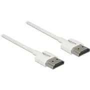 Delock Hdmi kabelis 2M balts 85137 Kabel