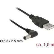 Delock strāvas kabelis Stromkabel UsbDc 5.5X2.5 90 St/St 1.5M Kabel Usb Dc