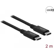 Delock Usb Vads Usb-C  melns 86980 Kabel Usb Usb-C Czarny