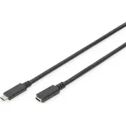 Digitus Usb-C  Usb-C Usb Kabelis melns Ak-300210-020-S Kabel Usb Usb-C Czarny