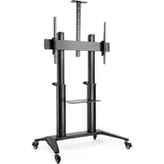 Digitus Viens mobilais statīvs ar plauktu un kameras turētāju. 1Xlcd maks. 120 140Kg. Vesa 1000X600 Stojak mobilny pojedynczy uchwytem na max.