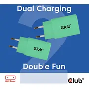 dzīvesveida ladegerät Usb-C 2. Grün mazumtirdzniecība Club3D Lifestyle 30Watt. 2Stk retail