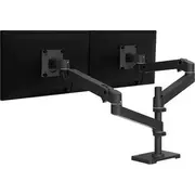 Ergotron lx pro ar roku dubultā displeja kraušanas melna Lx Pro Arm Dual Display Stacking black