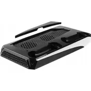 Fiksēta fiksēta daudzfunkcionāla stacija Playstation 5 ar dzesēšanu un uzlādi diviem Dualsense kontrolieriem Fixps5-Mcs-Bw Fixed Multifunctional Station for with Cooling and Charging two Controllers