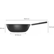 Fs.wok 28 cm 4.5 l ar cietu seju. kas nav nūja pārklājums Cm Hard Face