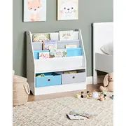 Grāmatu skapis ar 3 plauktiem Tumby 74 cm Balts Na