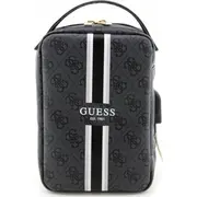 Guess 4G Printed Stripes ceļojumu universālā soma  piederumu organizators Melns Travel Universal Bag Organizer na akcesoria Czarny