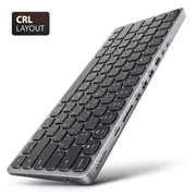 Hmc-Kb-Crl Usb-C tastatūra ar Multipport Hub 9In1. Sd/Microsd. Usb-A. Hdmi 4K/60Hz. Pd 100W. audio. kiriliskais izkārtojums. 60 cm kabeļa kabelis Klawiatura 5Gbps wieloportowy hub 3X Audio. Cyrillic layout. 60Cm kabel