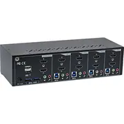 Inline Kvm darbvirsmas slēdzis. 4 porti. divi monitori. Hdmi 2.0. 4K. Usb 3.0. audio Desktop Switch. 4-Port. Dual Monitor. Audio